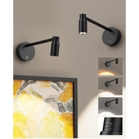 HUDYOGY Zoomable Picture Light Wall 2PCS Battery Operated Dimmable Remote