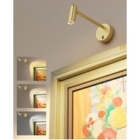 HUDYOGY Picture Light Wall Gold Battery Operated Dimmable Remote Gallery