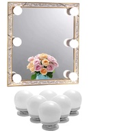 Hollywood Style Vanity Makeup Mirror Lights 6 Bulbs 4000K USB