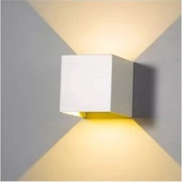 LED Wall Light 12W Square Modern Aluminium IP65 Waterproof 2700K