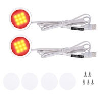RGB LED Under Cabinet Puck Lights 2 Pack - Colour Changing Kitchen