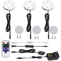3 Pack 6W LED Puck Lights 240V Daylight Counter Shelf Lighting