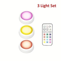 6 Pack RGBW LED Cabinet Lights Battery Powered Remote Control