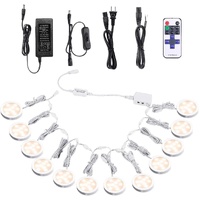 12V Linkable Under Cabinet LED Puck Lights Dimmable Warm White