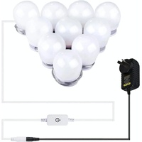 Hollywood LED Vanity Mirror Lights 10 Bulbs 4000K Dimmable Makeup Kit