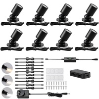 Dimmable LED Mini Spotlight, 12V CCT 2700K-6000K, Adjustable for Display, Cabinet, Showcase, Artwork, 360° Rotatable Accent Lighting, Surface Mount wi