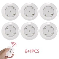 6 LED Under Cabinet Lights Warm White with Remote Control