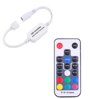 Mini Remote Controller RGB LED Strip Lights 12V DC Wireless Dimmer