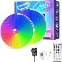 32.8ft LED Neon Rope Lights with APP/Remote Control,Flexible DIY Design,Music Sync Neon Lights for Wall Decor,Outdoor IP67 Waterproof, RGB Rope LED Li