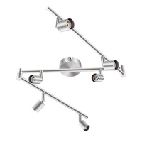 6-Light Swivel Ceiling Spotlight Kit Brush Nickel - GU10
