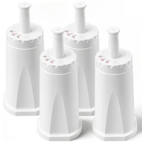 Water Filter 4-Pack for Breville Oracle, Barista & Bambino | Coconut Activated Carbon & Ion Exchange Filtration | BES008WHT0NUC1 Replacement