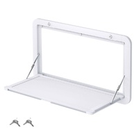 Heavy Duty Folding Caravan Table 800 x 450mm – Full Metal Frame, Lockable, 50kg Max Capacity, White