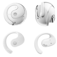 Open Ear Wireless Headphones Earphones Bluetooth 5.4 On Ear Sport Gym Earbuds-White