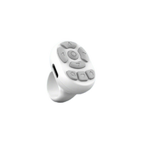 Scrolling Ring Remote Page Turner Wireless Finger Scroller Camera Video Record-White