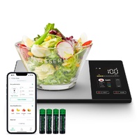 Smart Digital Food Kitchen Scale with Nutritional Calculator, On-Screen Nutrient Info, Free App for Calorie & Macro Tracking, AI Scan, Personal Goals,
