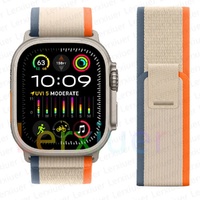 Trail Strap Compatible with Apple Watch Ultra 2 Series 9 8 7 6 5 3 for 49mm 45mm 44mm 42mm 41mm 40mm 38mm in Orange Beige