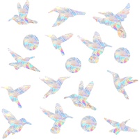 54 Pieces Birds Static Window Clings Anti Collision Window Decals for Bird Strikes, Glass Door Window Stickers, Stop Birds Flying into Windows, Hummin