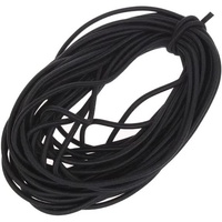 1/8-Inch (3mm) Black Heavy Stretch Round String Elastic Cord (Cut of 10 Yards)