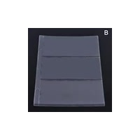 10 pcs/1 pc 3-compartment loose leaf banknote album page collector holder 1pc 3-slot 80x177mm