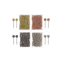 1000 Pieces Push Pins Map Thumbtacks Push Pins For Cork Board, Fabric Marking, 1/8 Inch ROund Metal Head