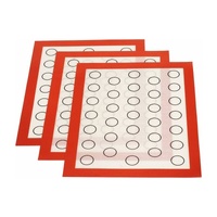 Silicone Baking Mat 3 pcs Set Reusable Non-Stick Baking Sheet Pastry Kneading Dough Oven Mat For Macaron Biscuit Dough,