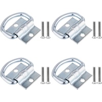 4 pcs Tie Down Rings, D-Ring Trailer Tarpaulin Tie Downs With Screws For Boats, Trucks, Vans And Homes