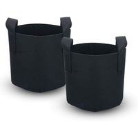 2 Pack 38 Litre - 10 Gallon Non-Woven Planting Bags - 40 X 30 Cm - With Carry Handles - For Garden, Greenhouse, Etc. -