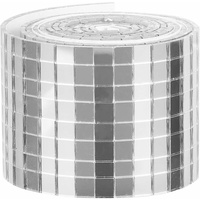 ROll Self Adhesive Glass Mini Square Silver Mirror Mosaic Tiles Sticker Mosaic Tiles Mirror Wall Sticker For Diy Crafts