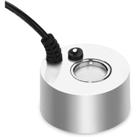 Fogger 24V Metal Ultrasonic Mist Maker Fogger For Pond, Aquarium, Garden, Halloween Eu Plug (Silver)