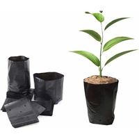 100 pcs Thickened Plastic Plant Nursery Bags Fruit Flower Seedling Planting Bags Garden Plant Grow Bags With Breathable