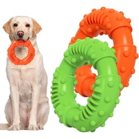 2 pcs Dog Chew Toys, Durable Rubber Ring Dog Toy, Dog Teeth Cleaning Toy For Large And Medium Dogs