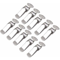 10 pcs Spring Loaded Toggle Latch Stainless Steel Lever Catch Drawer Hardware For Toolbox Suitcase And Chest