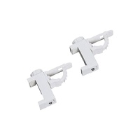 2 pcs Adjustable Crossbar Clamp Holder Curtain ROd Holder Towel Storage Rack Hook For Organizer