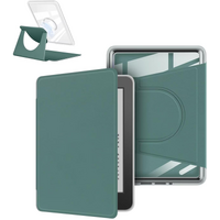 360° Rotating & Detachable Magnetic Case for 7" Kindle Paperwhite 12th Generation (2024)  – Auto Wake/Sleep, Hands-Free Stand, Clear Back Cover (Dark 