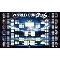 2026 World Cup Wall Chart Poster - 48 Team Tournament Schedule Tracker on Premium Waterproof Oxford Fabric (31.5" x 23.6") - Ultimate Soccer Gift for 