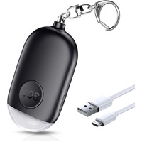 Rechargeable personal alarm – Self-defense products – Self-defense alarm – Keychain – Personal alarm – Alarm keychain – Rechargeable LED flashlight