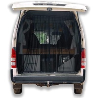 Universal Mosquito Net for Car Tailgate with Magnetic Attachment, Black, 210x165cm, Mosquito and Sun Protection for Camping and Motorhome Outdoors