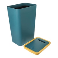 10L Green Trash Can with Lid, Durable Corrosion-Resistant Odor-Proof Leak-Proof for Kitchen Bathroom Living Room, 10L