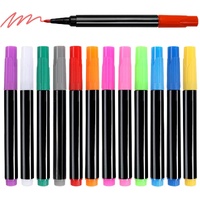 12-Color Highlighters - For Colored LED Notice Boards - Fluorescent Ink Design - Erasable Markers For LED Writing Boards - The Best Gift For Children