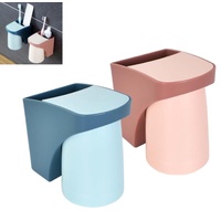 Toothbrush Holder - Toothbrush Box - Wall Mounted - Bathroom Organizer - Toothbrush Organizer - Toothbrush Holder with Magnetic Cup - No Drilling Requ