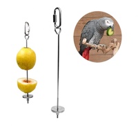 2 pieces - Bird Feeder - Small Animals Fruit and Vegetable Holder - Stainless Steel Vegetable Skewer - Food Finder - Hanging Food Feeding and Handling