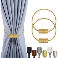 2 Pieces Magnetic Curtain Ties - Curtain Tieback Hook - Curtain Fasteners - Curtain Tieback - Magnetic Curtain Cord - Curtain Ties - Curtain Holders -