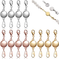 12 pieces - Magnetic jewelry clasps - lockable magnetic jewelry clasps - magnetic clasp - round chain clasps - bracelet extenders - for jewelry making