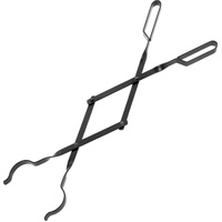 Fire Pit Tongs - Fire Pit Tongs - Fireplace Accessories - Fireplaces - Fire Pit Tool for Outdoor Indoor Camping - Wood Stoves - Fire Pits - Black - St