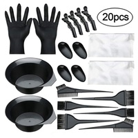 Hair Dye Set - 20-Piece - Paint Brush - Hair Dye Brushes - Brush + Tray + Gloves - Hair Dye Supplies - Hair Dye Starter Kit - Hairdressing Products - 