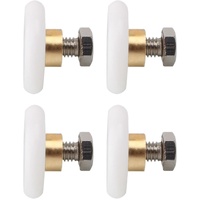 4 pieces - Shower door caster - Shower door wheels - Shower wheels - Sliding door wheels - Shower cabin wheels - diameter 19mm - Replacement parts for