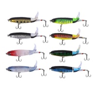 8pcs Whopper Plopper 11cm 15g Floating Popper Fishing Lure Hard Bait Wobbler Rotating