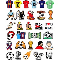 38pcs Soccer Ball Charms for Clog Shoe Decoration, Sports Soccer Football Shoe Charms Accessories Pack,Cute Random Charms