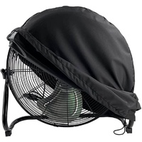 Industrial Fan Cover Waterproof Dustproof Outdoor Fan Cover for 18"&20" Industrial Floor Fan Heavy Duty High Velocity Floor Fan Covers(Black)