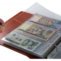 10 Sheets 3-Pocket Clear Paper Bill Holder Stamp Coin Collector Loose Leaf Sheet Collecting Album Page Random